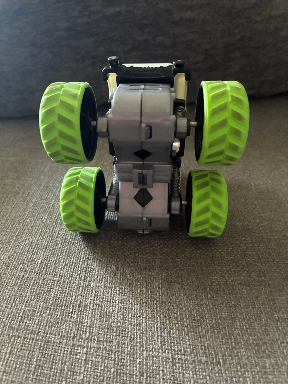 White and Green Monster Truck Toy for Kids